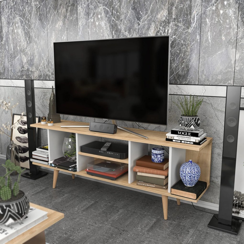 Móvel para TV Akya – Branco Safira – 160 cm x 35 cm x 38,6 cm