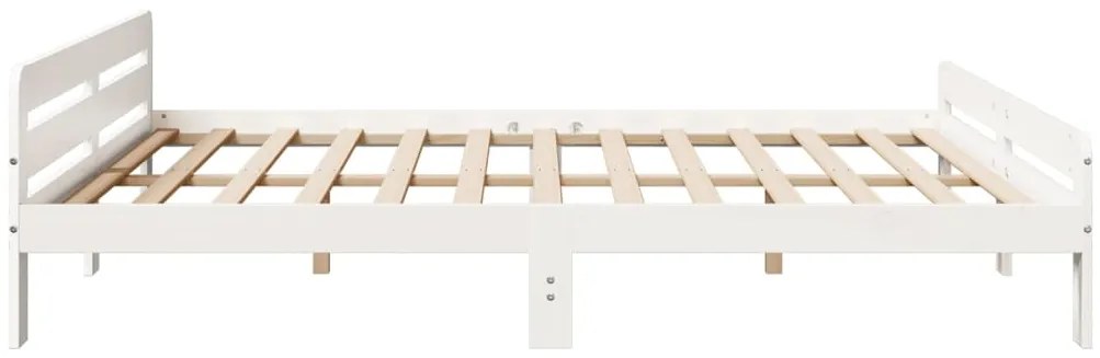 Cama sem colchão 180x200 cm madeira de pinho maciça branco