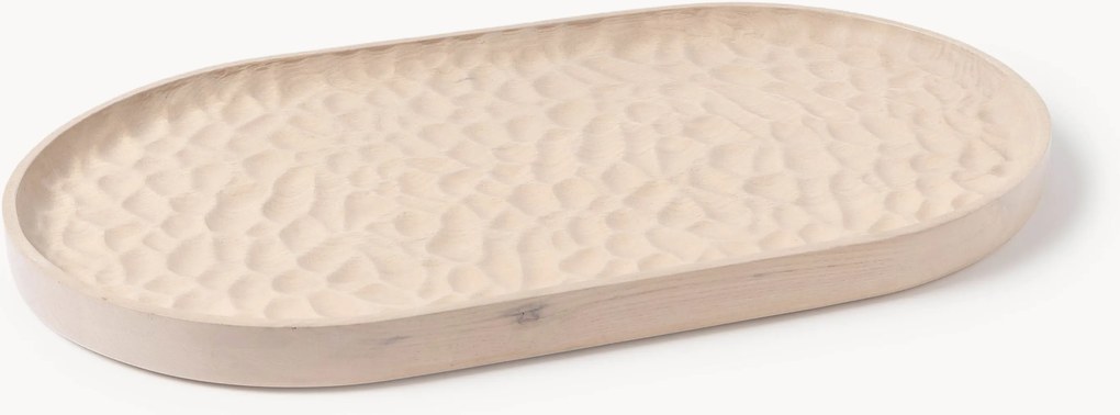 Tabuleiro decorativo em madeira de freixo Camila, L 45 cm
