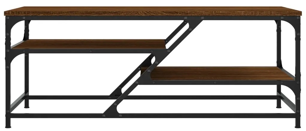 Mesa de centro 100x49x40 cm derivados madeira carvalho castanho