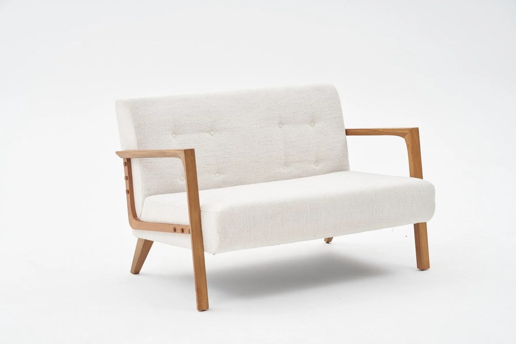 Sofá de 2 Lugares Kemer – Creme – 114 cm x 80 cm x 85 cm