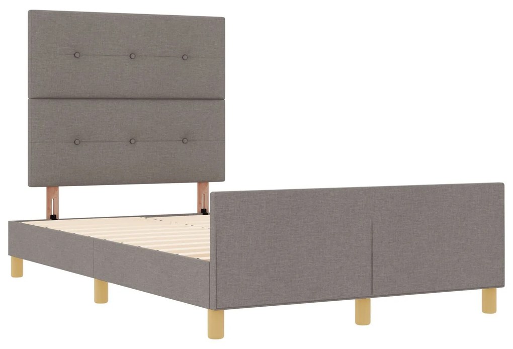 Cama vidaXL Taupe 120x200 cm Tecido