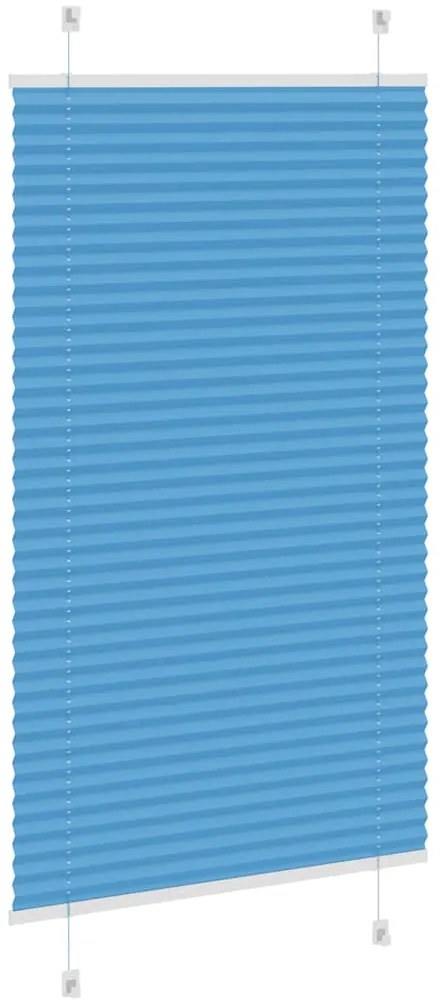 Azul Plissada Cega 75x100 cm Largura Tecido 74,4 cm Poliéster