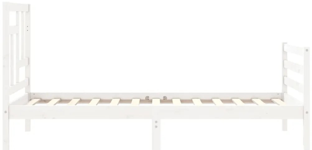 Estrutura de cama com cabeceira 90x200 cm madeira maciça
