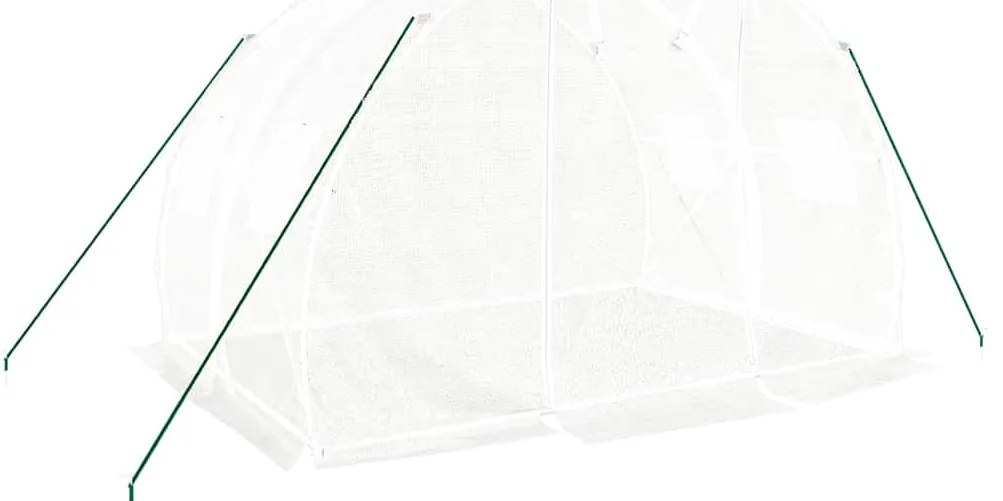 Estufa com estrutura de aço 6 m² 3x2x2 m branco