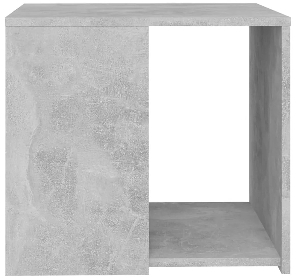 Mesa de apoio 50x50x45 cm derivados de madeira cinzento cimento