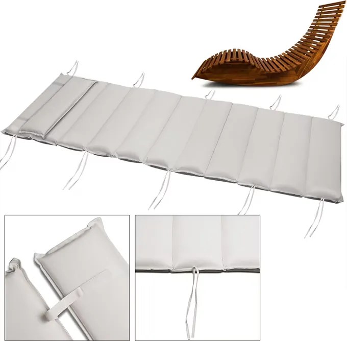 Almofada para espreguiçadeira (NÃO INCLUÍDA) 177 x 58 x 7 cm Creme