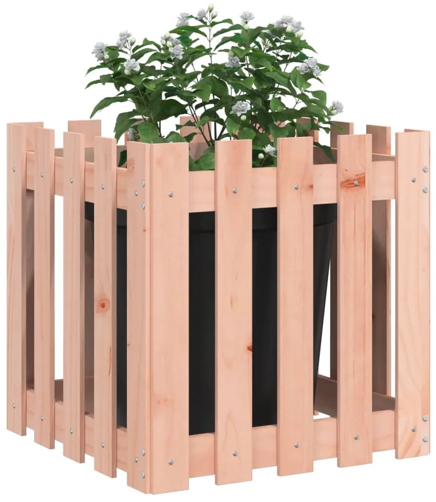 Vaso jardim c/ design cerca 50x50x50 cm madeira douglas maciça