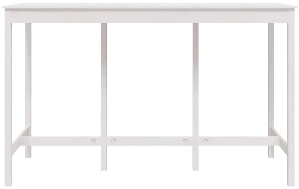 Mesa de bar 180x80x110 cm madeira de pinho maciça branco