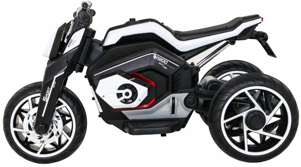 Mota elétrica para Crianças 12V 3 Rodas Rodas Espuma EVA Branca