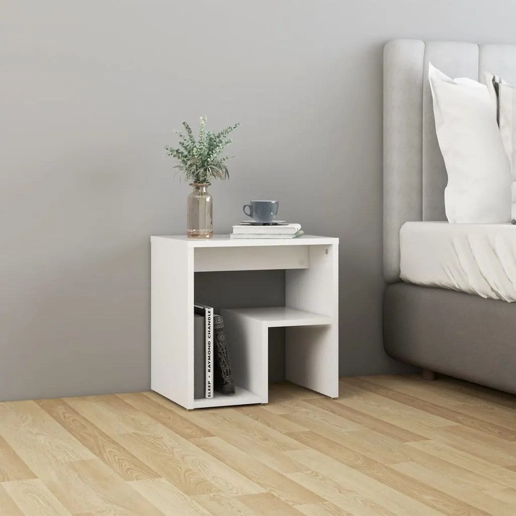 Mesa de cabeceira 40x30x40 cm derivados de madeira branco