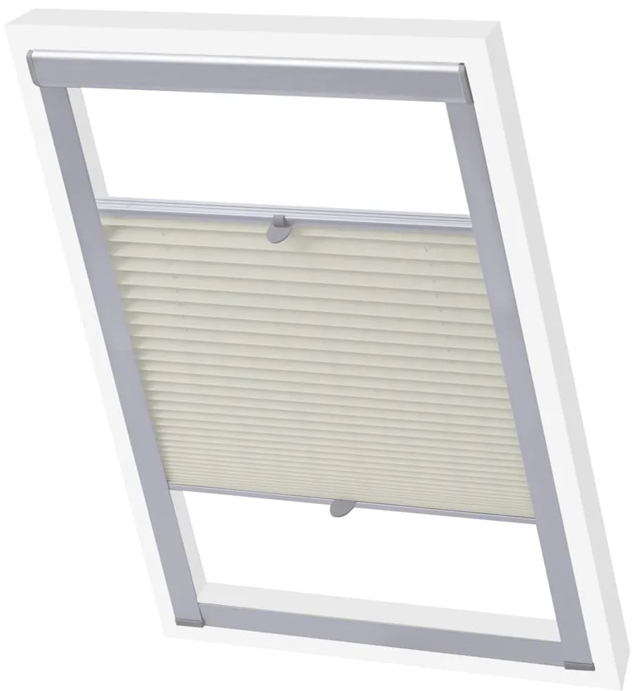 vidaXL Persiana plissada creme SK06