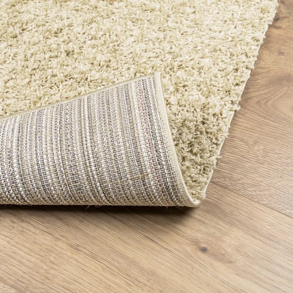 Tapete shaggy de pelo alto PAMPLONA 200x200 cm dourado