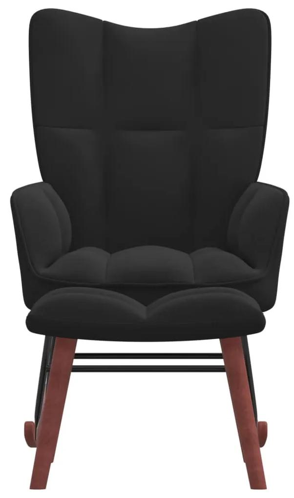 Cadeira de baloiço com banco veludo preto