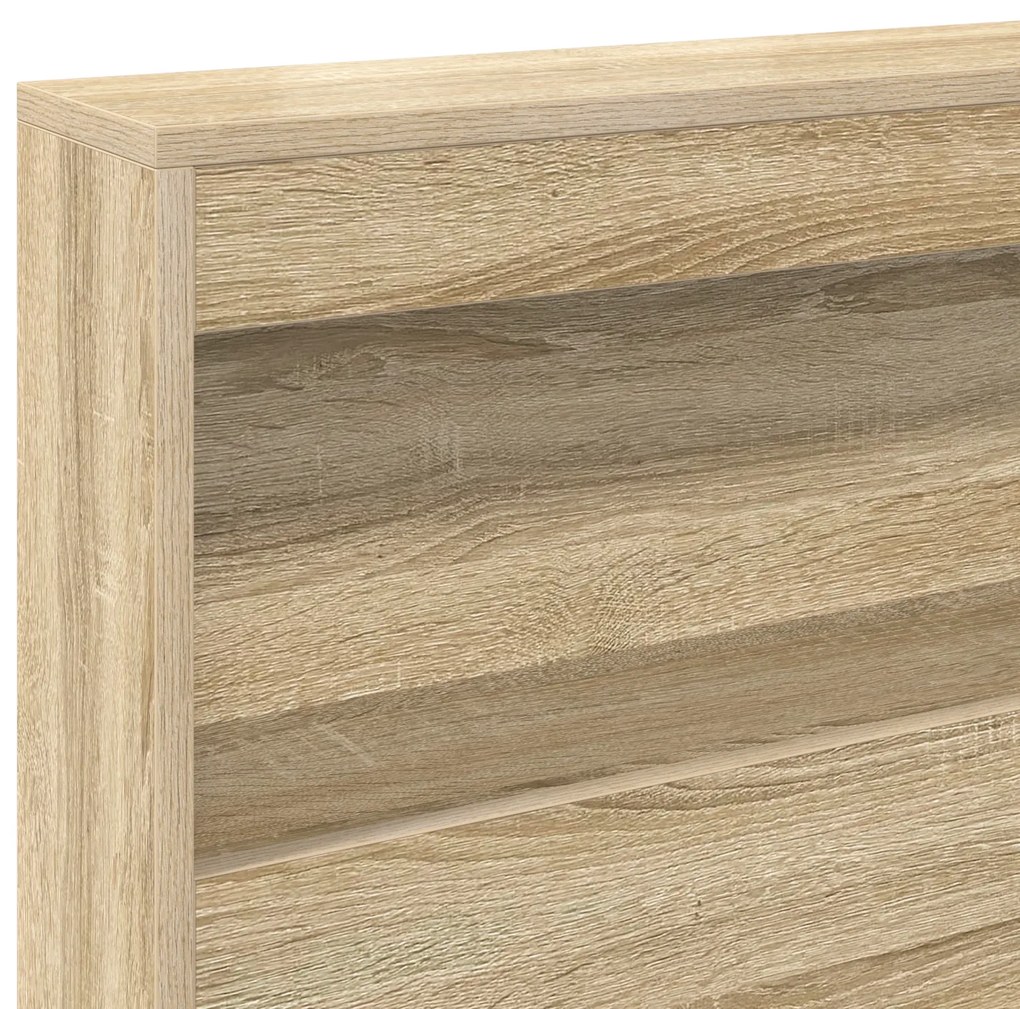 Cama com Estante Carvalho Sonoma 120x190 cm Madeira Engineered.