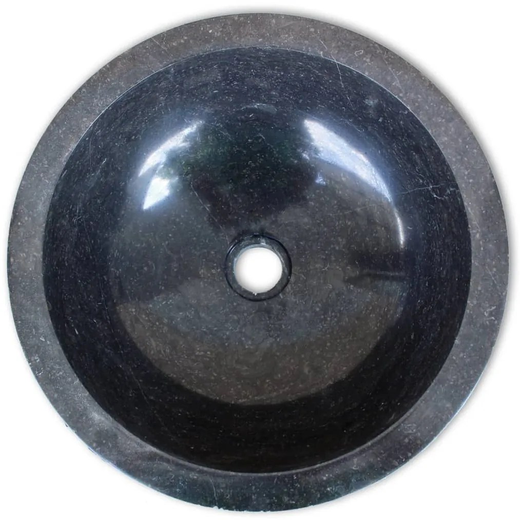 Lavatório em mármore 40 cm preto