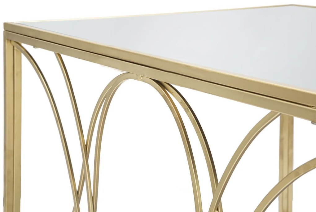 MESA DE CENTRO EXY 90X60X45 CM DOURADA