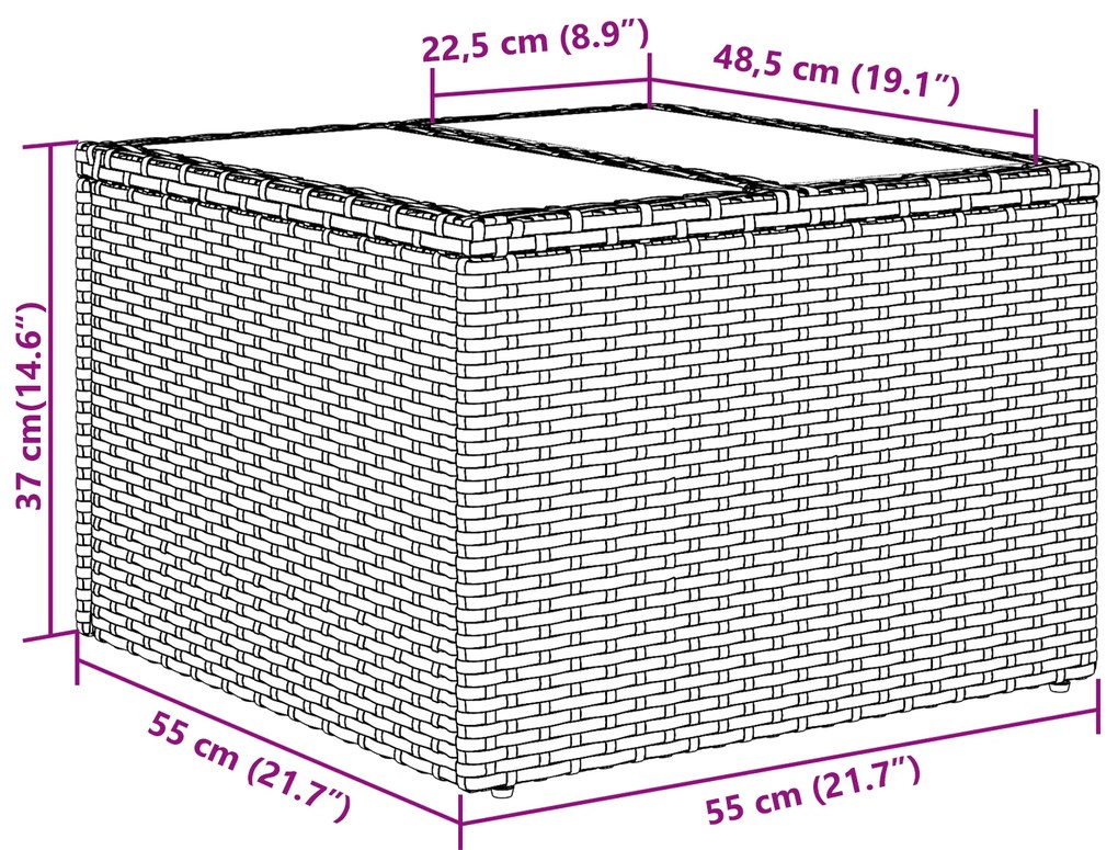 Conjunto de Sofás de Jardim de 8 Peças com Almofadas Cinzas de Polirat
