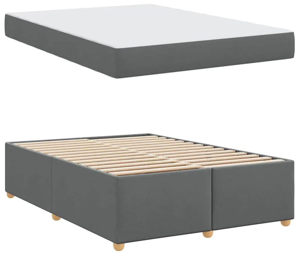 Estrutura de cama com colchão Cinzento escuro 160 x 200 cm