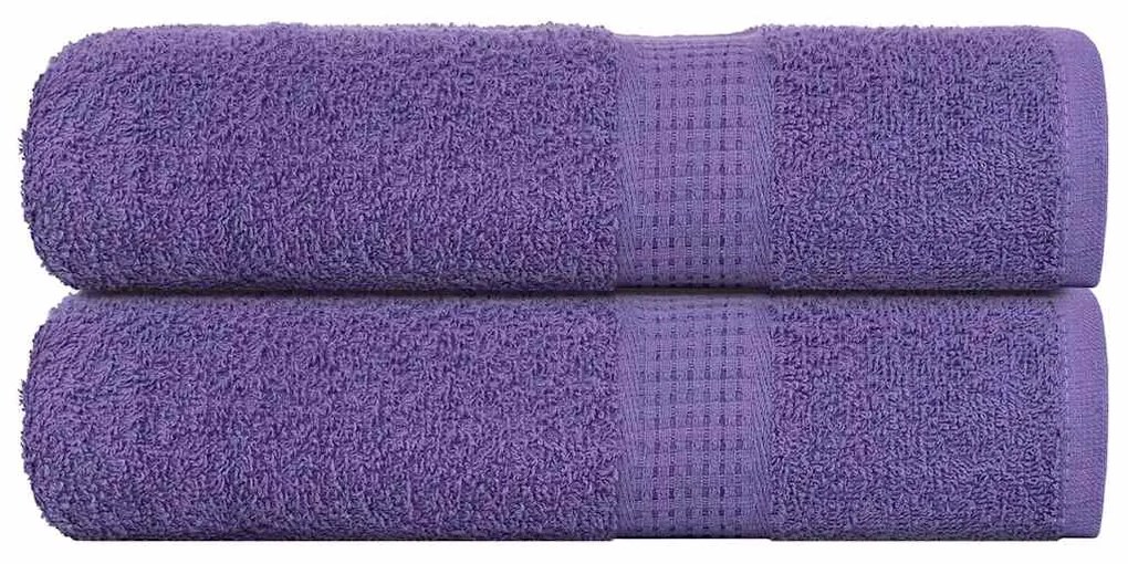 vidaXL Toalhas de banho FROGN 2pcs 70x140 cm 360 g/m² roxo