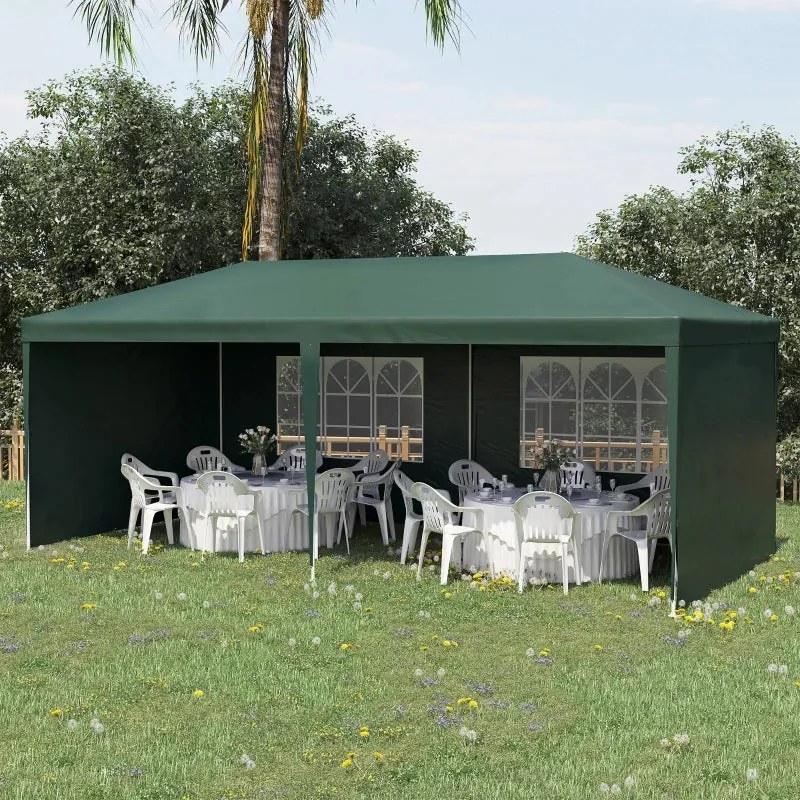 Tenda de Eventos com Estrutura em Aço - 3x6m - Verde