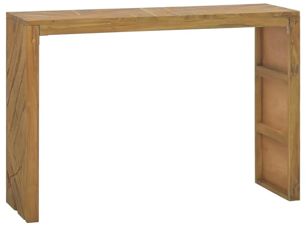 vidaXL Mesa consola 110x35x75 cm madeira de teca maciça