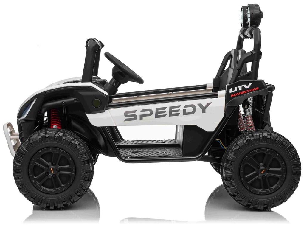 Jipe elétrico para crianças T-REX Ride 4x4, 2 Lugares, 24V, leitor MP3, bateria de lítio, Rodas EVA, controlo remoto, luzes LED Branco