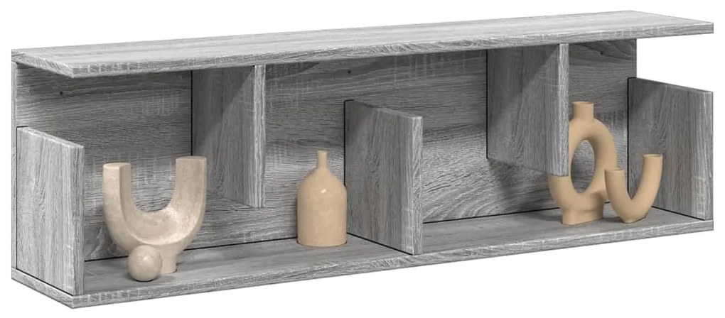 vidaXL Armário de parede 100x20x30 cm deriv. madeira cinzento sonoma