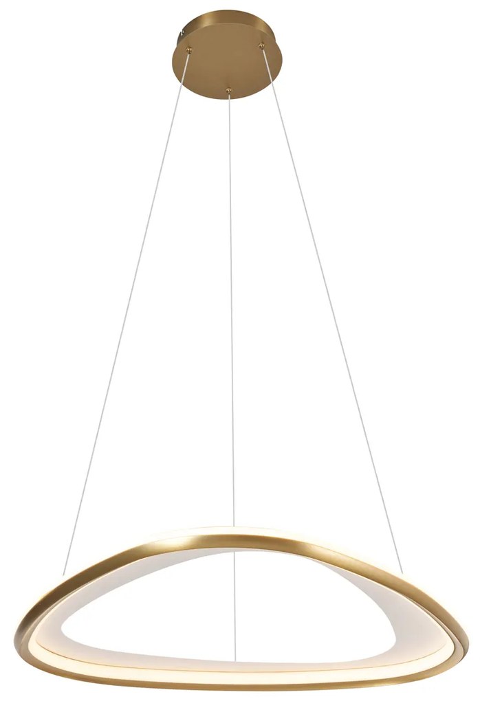 LED Candeeiro suspenso de design dourado com regulação de intensidade de 3 níveis - Organico Design