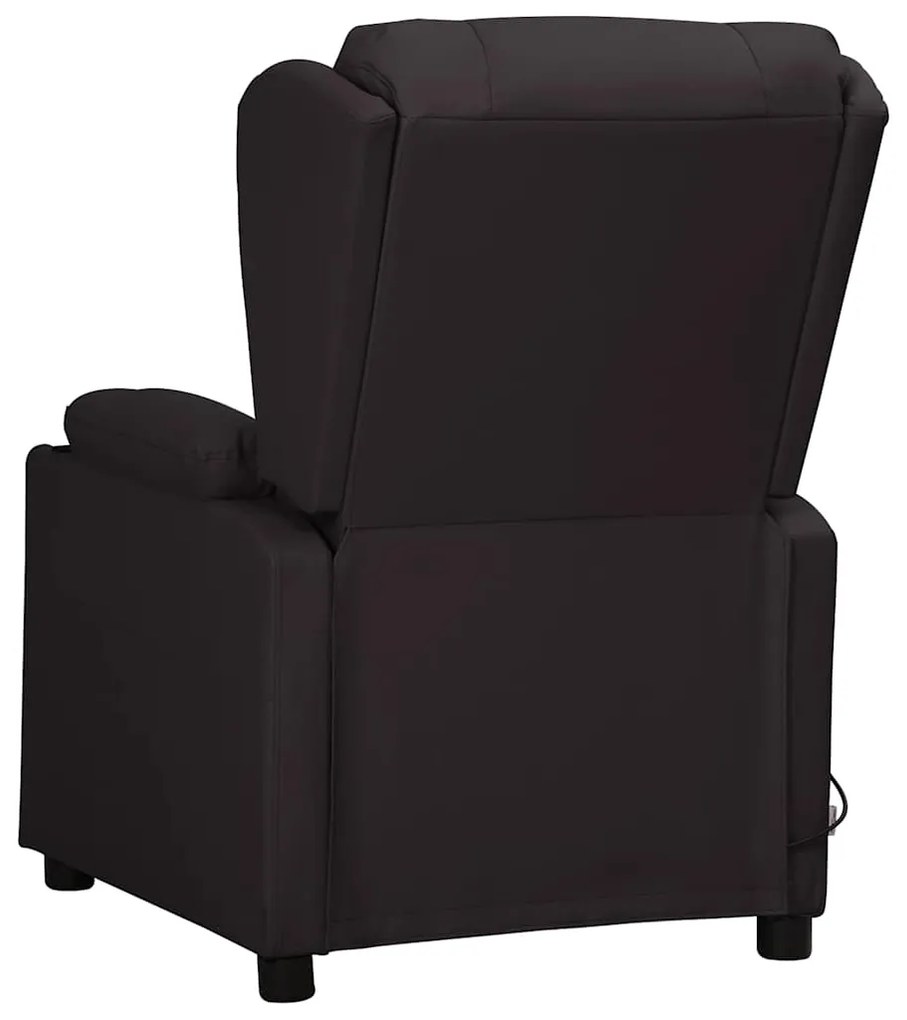 Poltrona massagens elevatória couro artificial preto