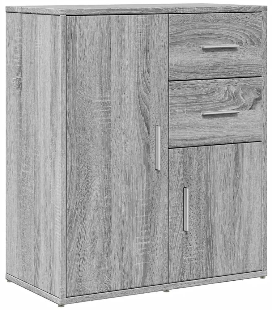 Aparadores 2 pcs 60x31x70 cm derivados madeira cinzento sonoma