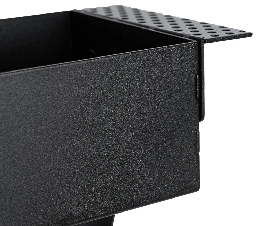 Conjunto de 6 Spots de Teto Embutidos Pretos GU10 70mm 2 Luzes Sem Moldura - Oneon