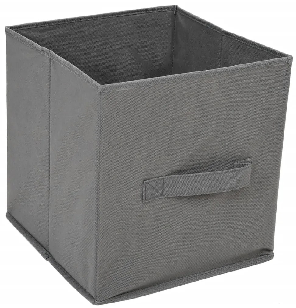 Armário de arrumação com 4 cestos tecido 63x30x71 cm aço cinza