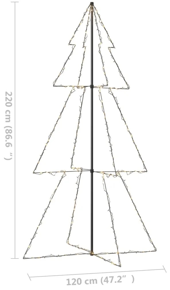 Árvore de Natal em cone 300 LEDs 120x220 cm interior e exterior