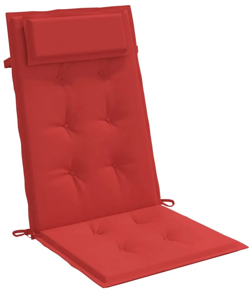 Almofadões p/ cadeira encosto alto 2 pcs tecido oxford vermelho