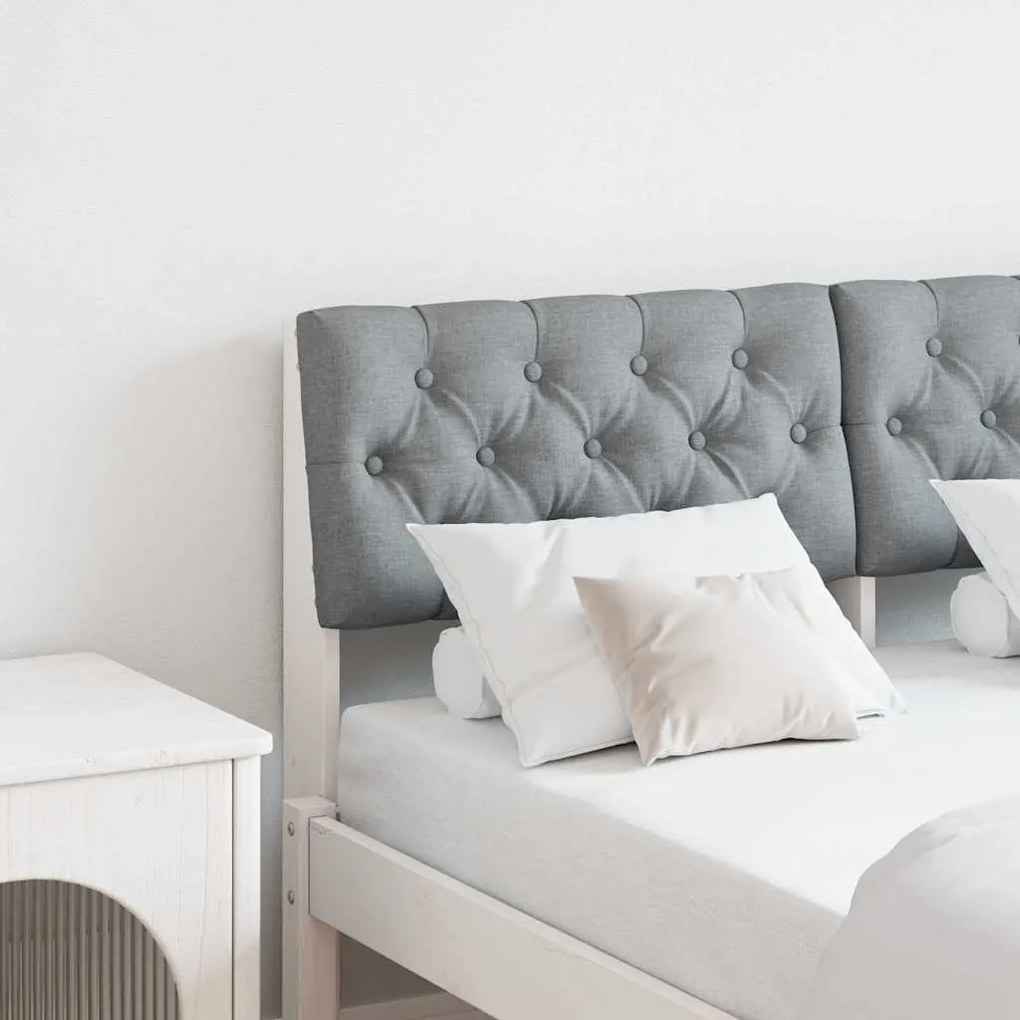vidaXL Cabeceira estofada Cinzento-claro 120 cm