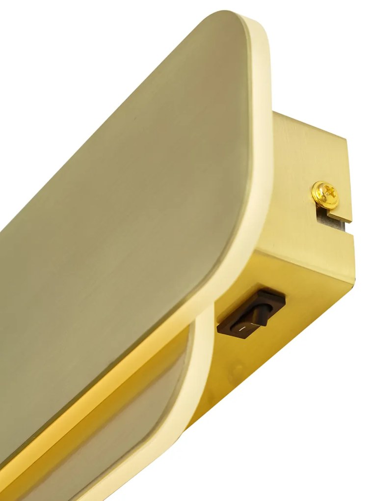 Candeeiro de Parede Moderno Latão Incl. LED Regulável em 3 Níveis - Dias Moderno