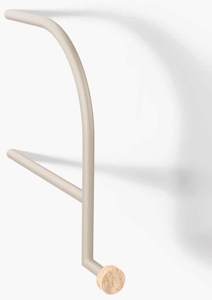 Wall-mounted Coat Rack Disa with Travertine Hooks