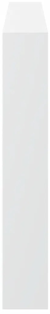 Armário de cabeceira com luzes LED 180x17x102 cm branco