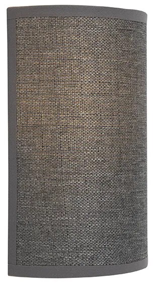 Candeeiro de parede moderno cinzento - Simple Drum Jute