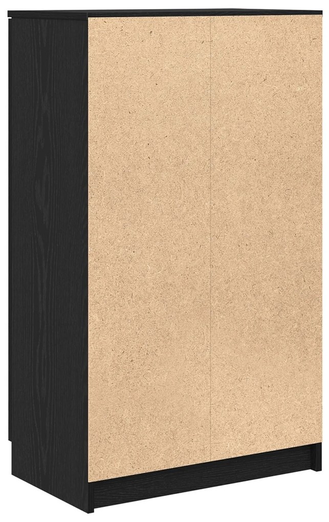 Armário de Sapatos vidaXL Preto Carvalho 59x35x100 cm Madeira Derivada