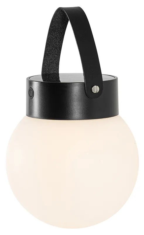 Candeeiro Pendente Exterior Preto com LED 3 passos de dimmer solar - Cornelia Moderno