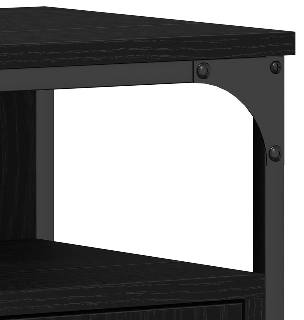 Armário de Pia de Banheiro vidaXL Carvalho Preto 80x30x60 cm Madeira d