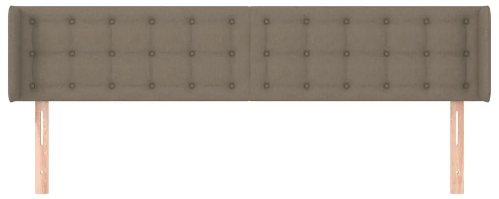 Cabeceira cama abas tecido 183x16x78/88 cm cinzento-acastanhado