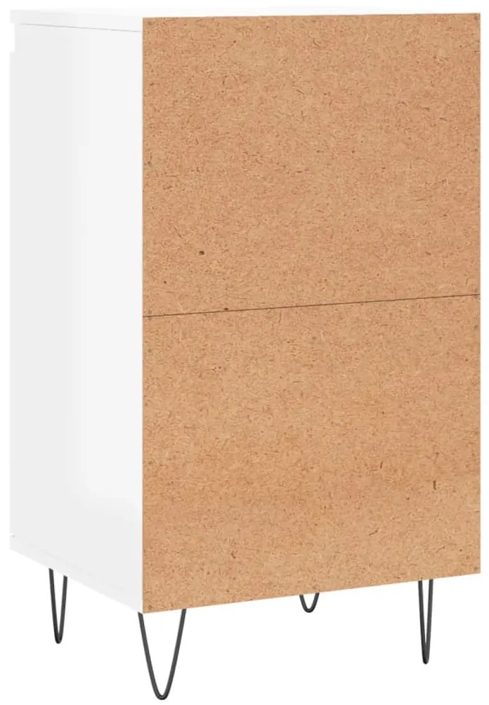Aparadores 2 pcs 40x35x70 cm deriv. de madeira branco brilhante