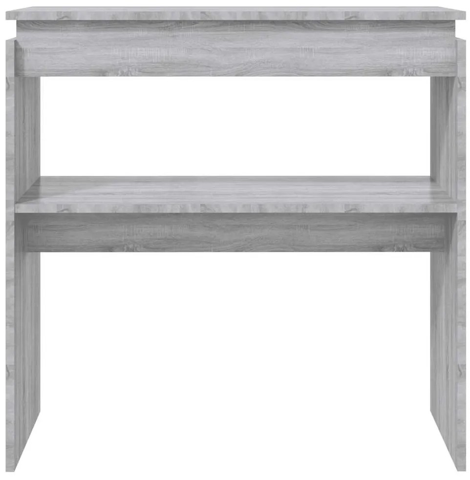 Mesa consola 80x30x80 cm derivados de madeira cinzento sonoma
