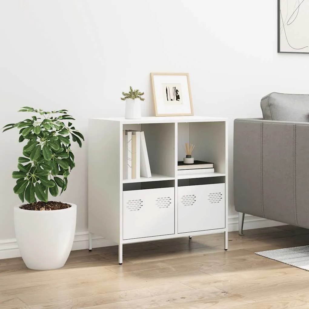 Aparador 68x39x73,5 cm aço laminado a frio branco