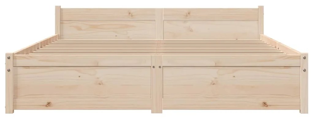 Estrutura de cama king 150x200 cm madeira maciça