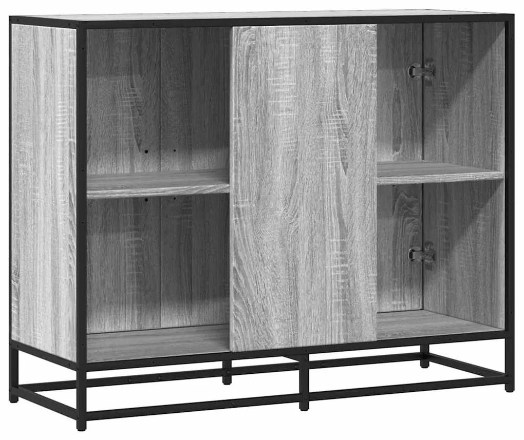 Aparador 94x35x76 cm derivados de madeira cinzento sonoma