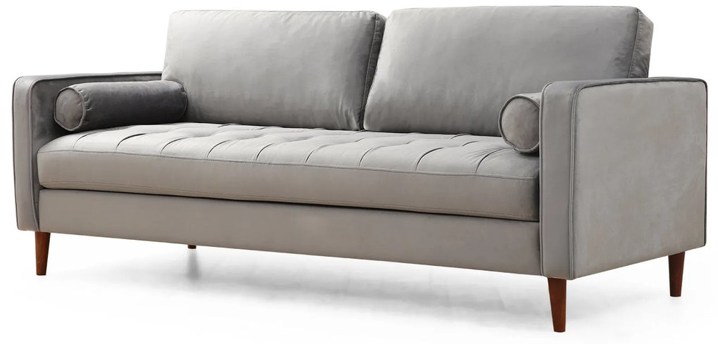 **** Sofá de 3 Lugares Rome – Cinzento Claro – 215x90x70 cm

**